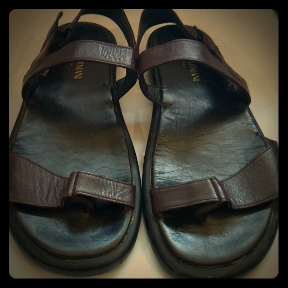 Men's Giorgio Armani leather sandals